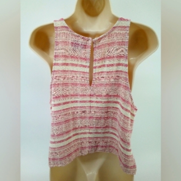 Anthropologie Saturday Sunday Aita Deep Pink Cream Embroidery L Cotton Blend - Picture 9 of 14